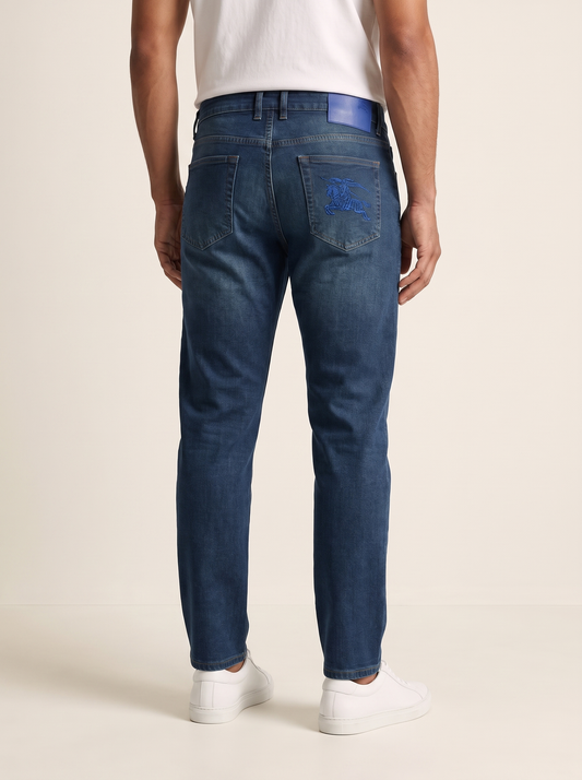 MODEL·BURBERRY — Equestrian Knight Logo Denim