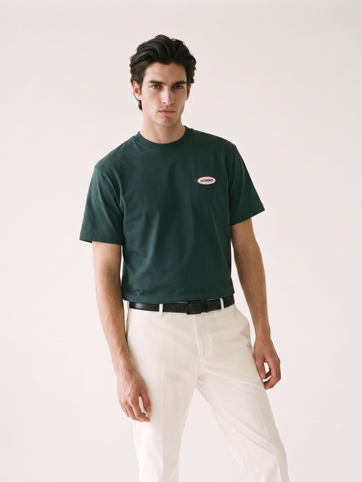 MODEL·JACQUEMUS — GROS GRAIN COTTON TSHIRT Green
