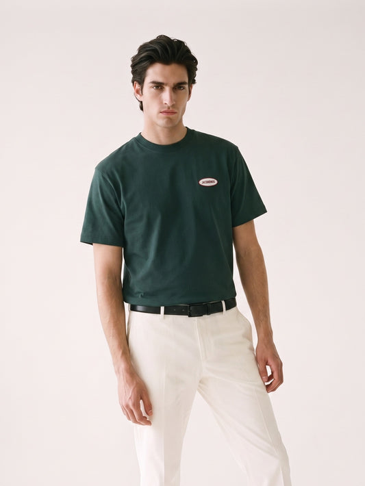 MODEL·JACQUEMUS — GROS GRAIN COTTON TSHIRT Green