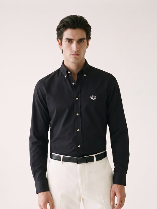 MODEL·LORO PIANA — Midnight Crest Shirt black