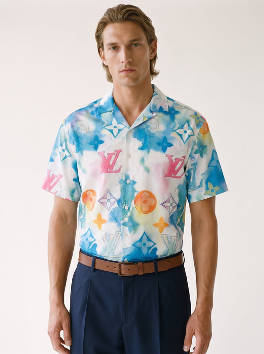 MODEL·LOUIS VUITTON — Watercolor Multicolour Shirt