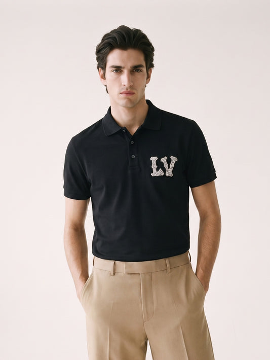 MODEL·LOUIS VUITTON — | Embroidered Logo Luxury Polo