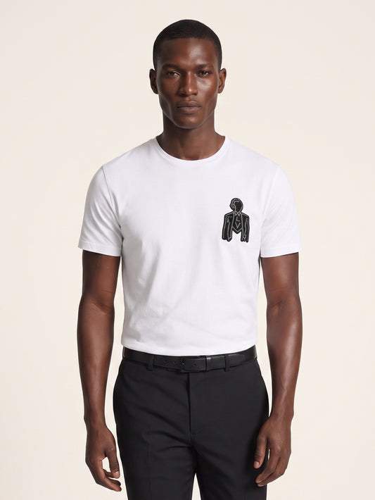 MODEL·LOUIS VUITTON — Embroidered LOGO T-Shirt