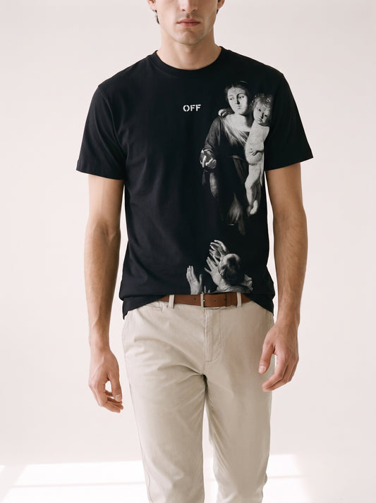 MODEL·OFF-WHITE — BLURRED MARY SKATE S/S TEE