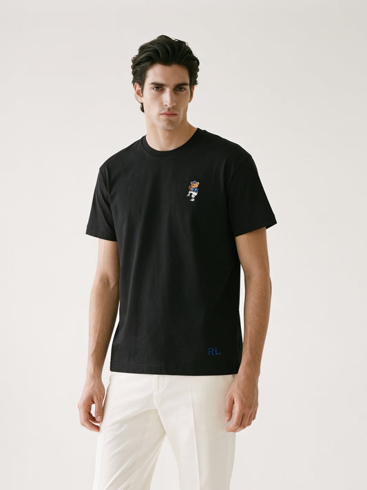MODEL·POLO RALPH LAUREN — Bear T-Shirt — Black